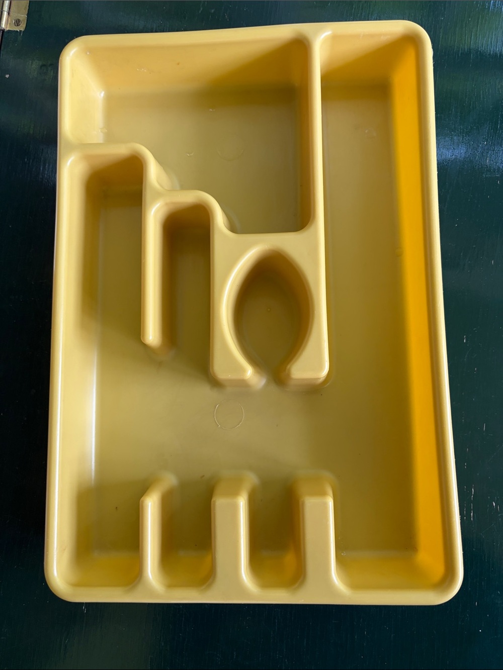 Vintage Rubbermaid Yellow Plastic Utensil Drawer Organizer